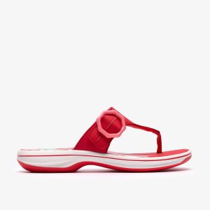 Womens Breeze Cove Poppy Red Flip Flop