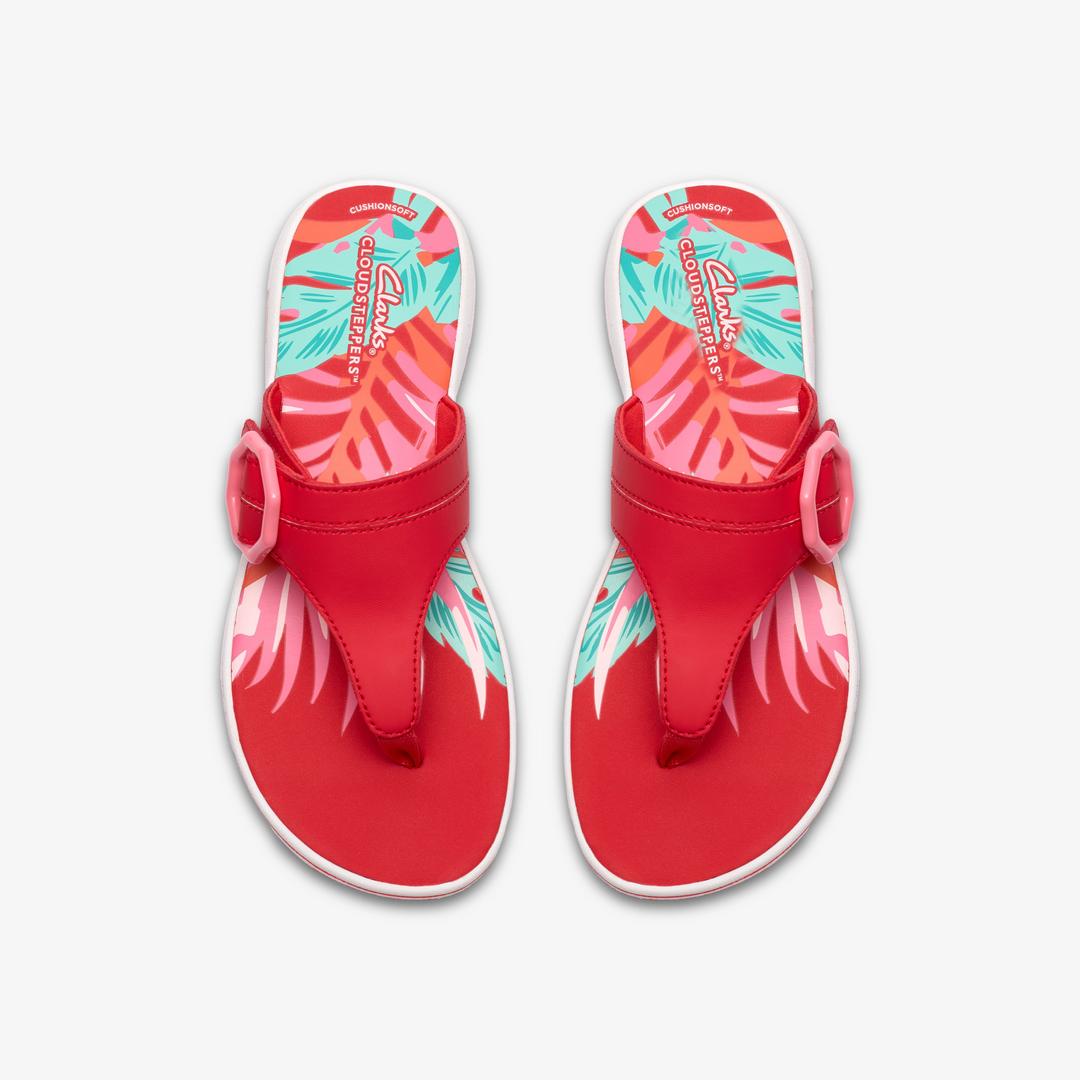 Womens Breeze Cove Poppy Red Flip Flop - Image 6