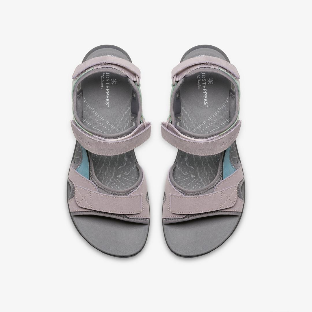 Womens Mira Bay Grey/Green Strappy Sandals - Image 6