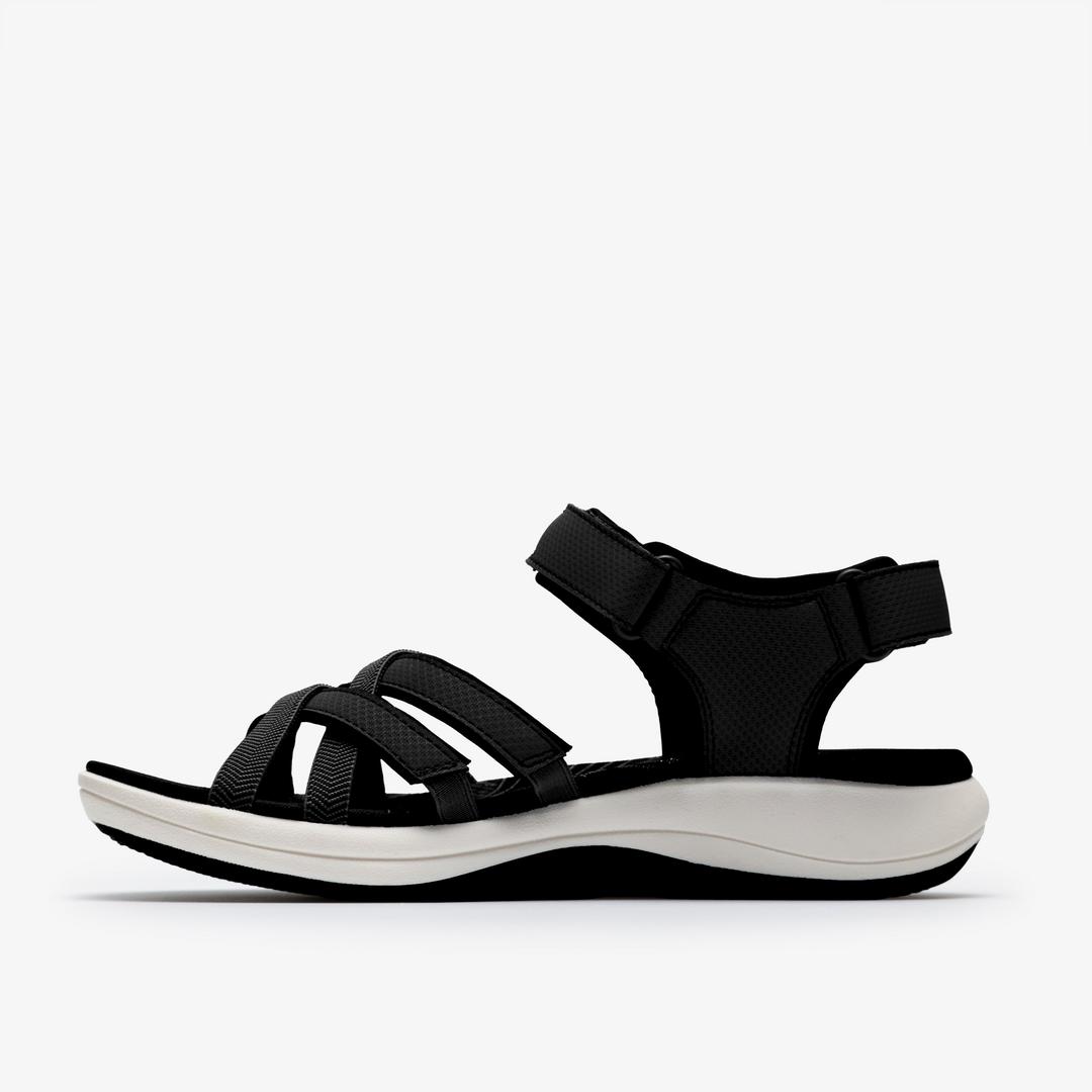 Womens Mira Shore Black Strappy Sandals - Image 2