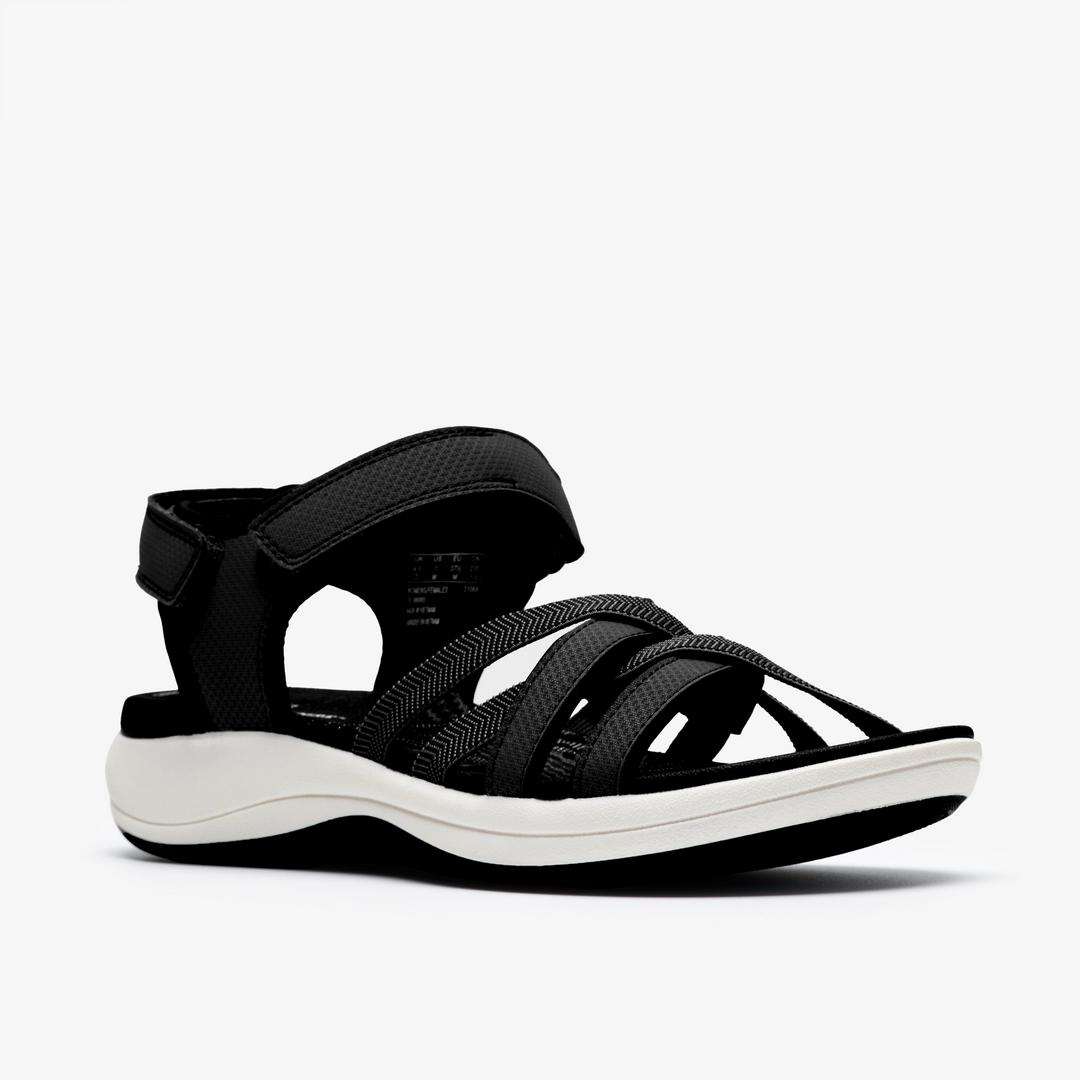 Womens Mira Shore Black Strappy Sandals - Image 4