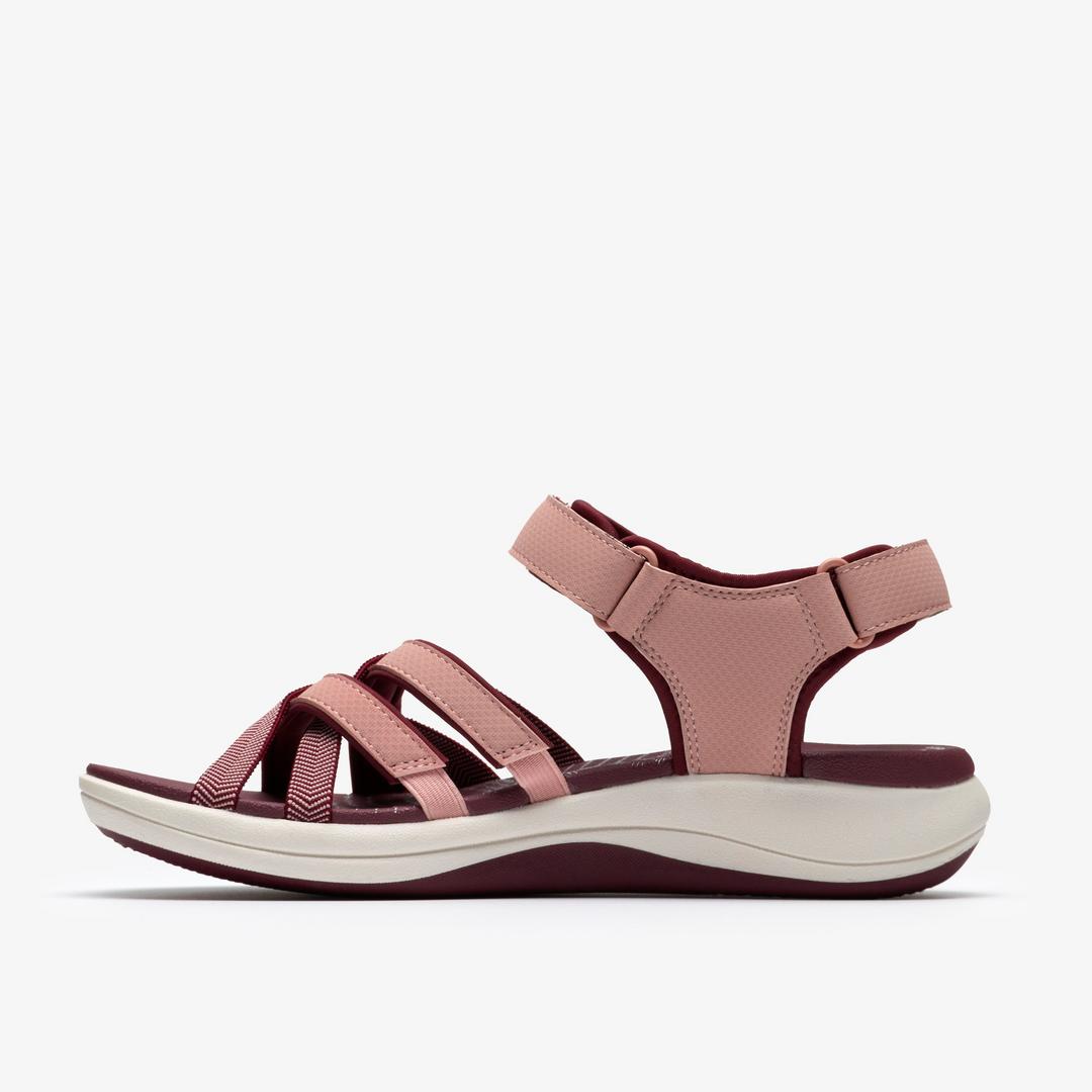 Womens Mira Shore Maroon Strappy Sandals - Image 2