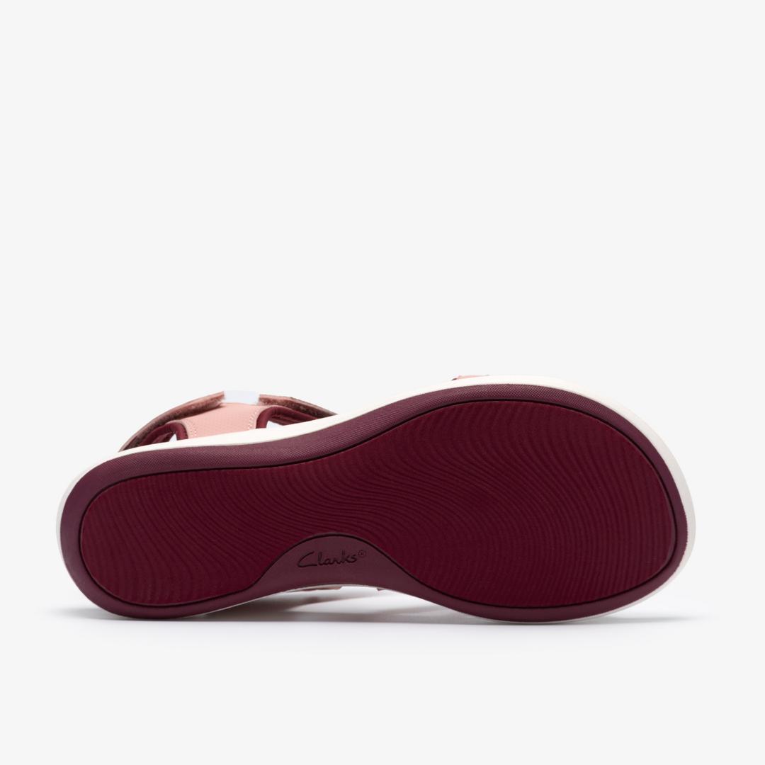 Womens Mira Shore Maroon Strappy Sandals - Image 3