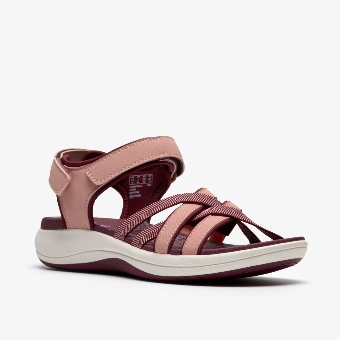 Womens Mira Shore Maroon Strappy Sandals - Image 4