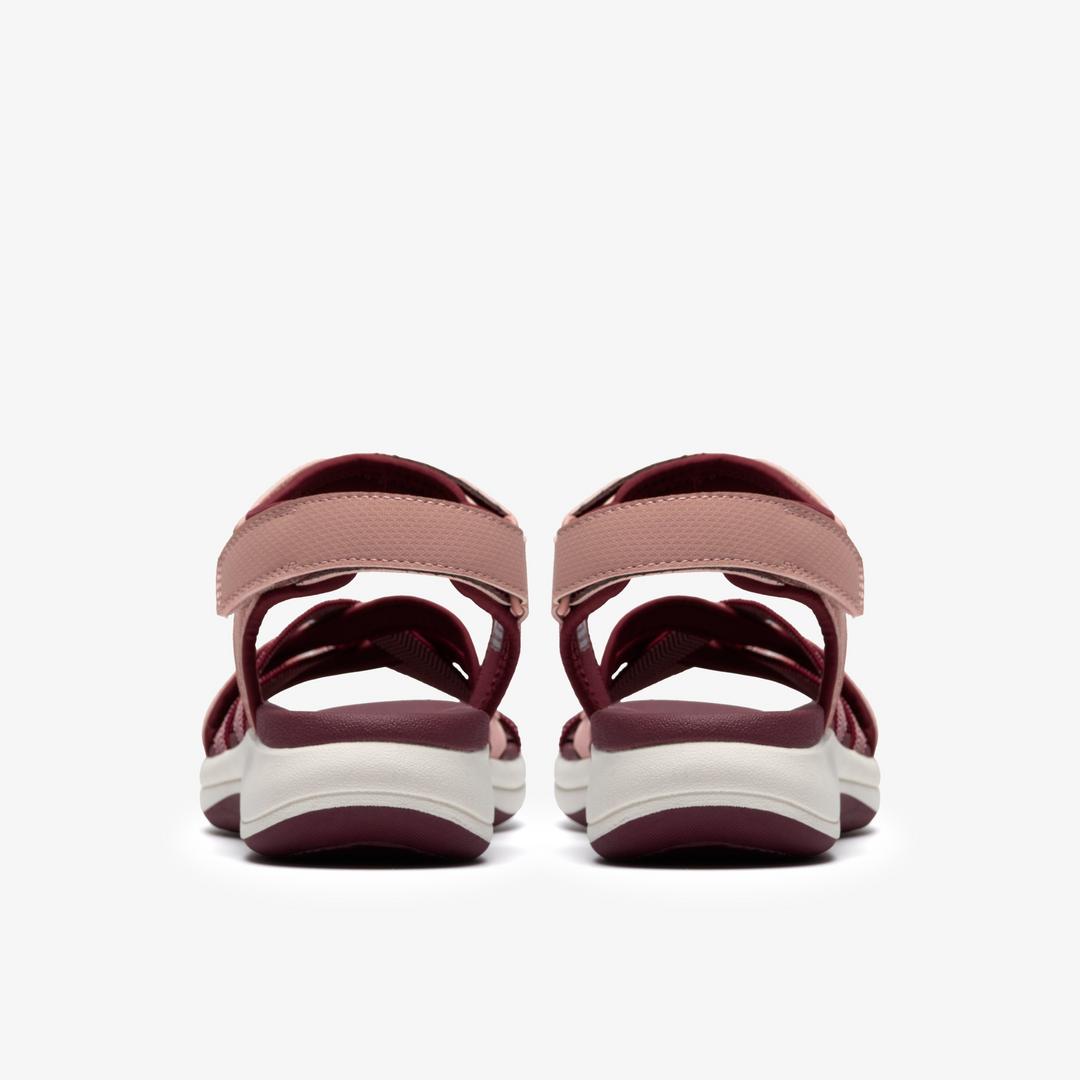 Womens Mira Shore Maroon Strappy Sandals - Image 5