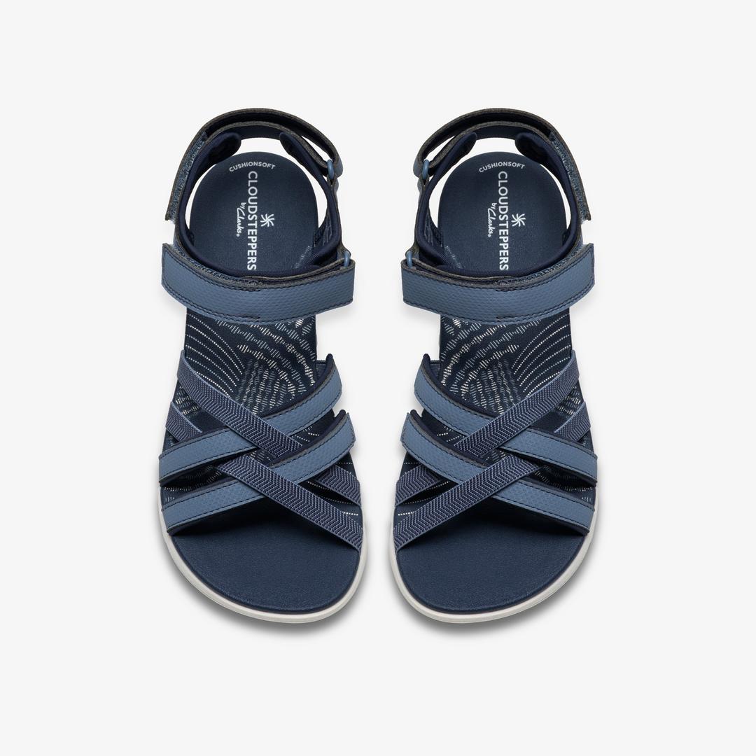 Womens Mira Shore Navy Strappy Sandals - Image 6