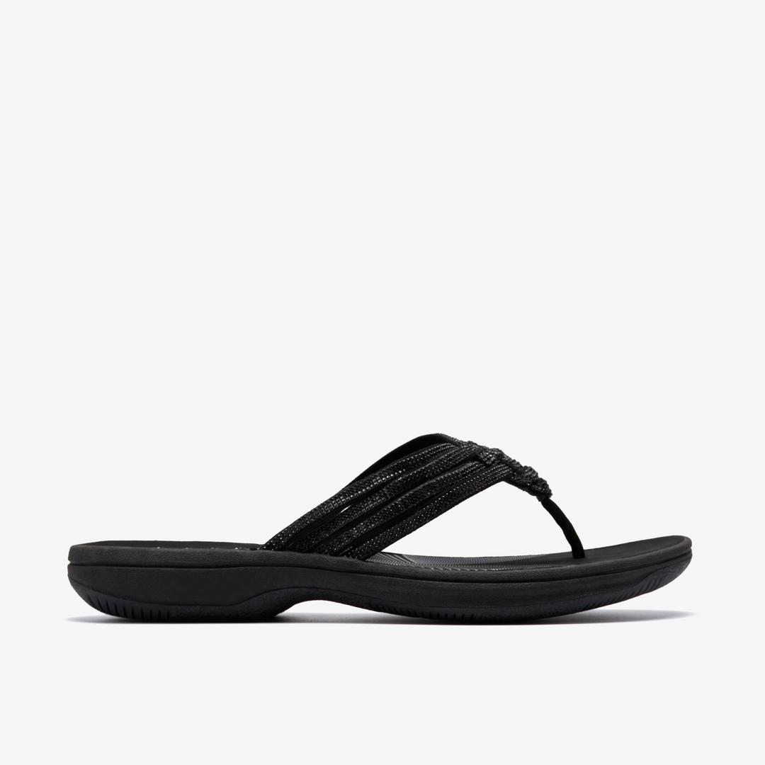Womens Breeze Gem Black Flip Flop
