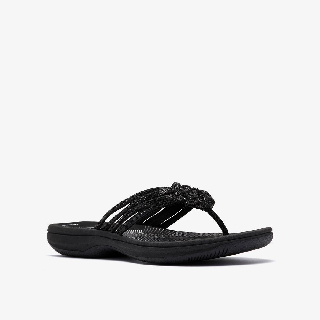 Womens Breeze Gem Black Flip Flop - Image 4