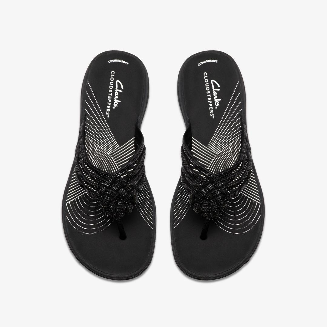 Womens Breeze Gem Black Flip Flop - Image 6