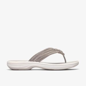 Womens Breeze Gem Silver Flip Flop