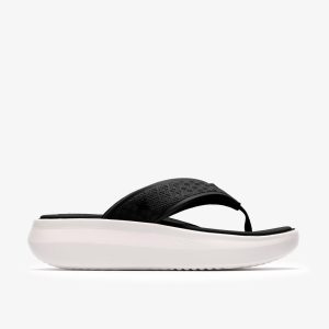 Womens Solevana Post Black Flip Flop