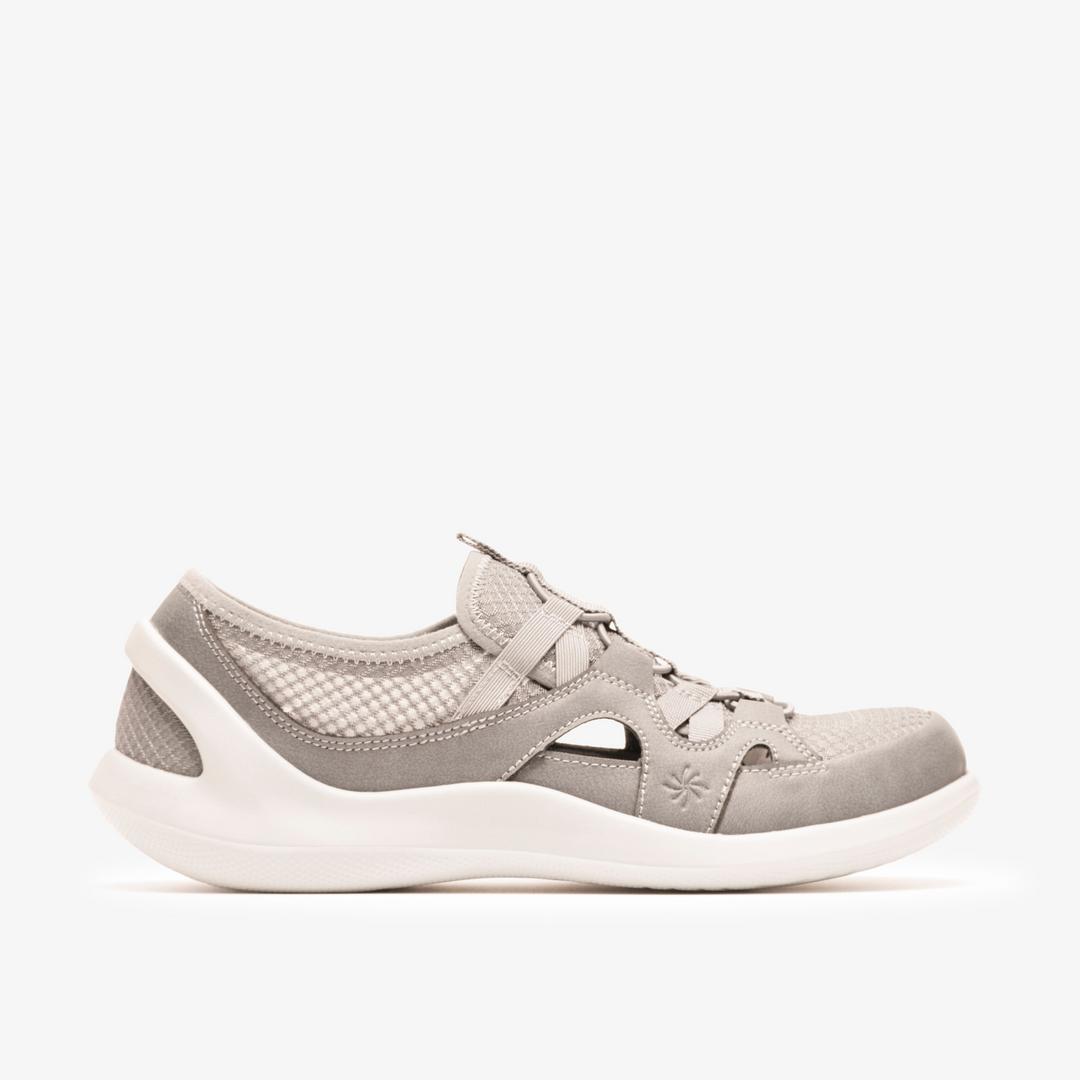 Womens Solevana Step Pale Grey Slip-Ons