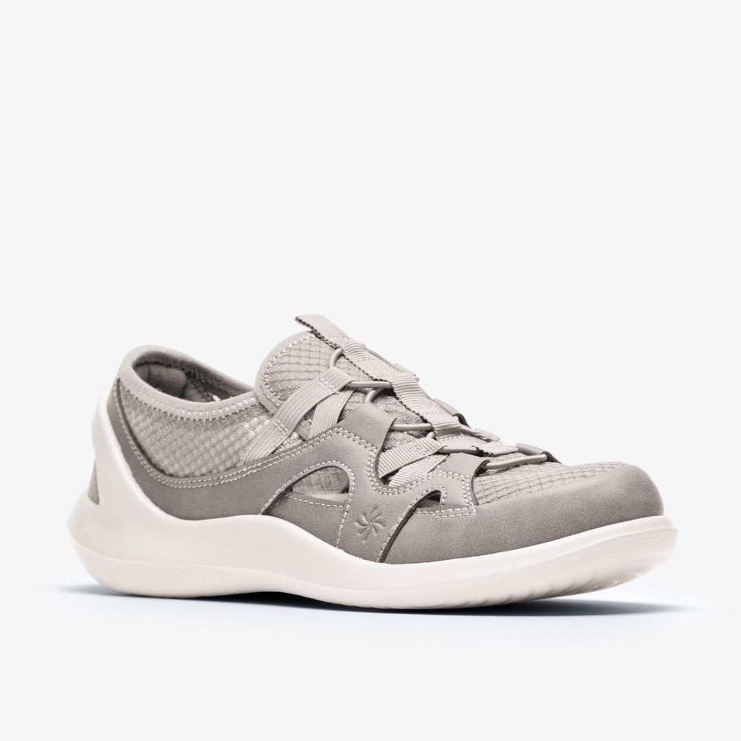 Womens Solevana Step Pale Grey Slip-Ons - Image 4