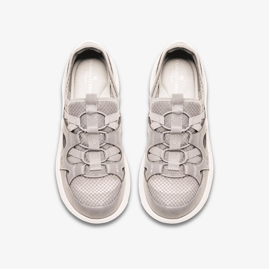Womens Solevana Step Pale Grey Slip-Ons - Image 6