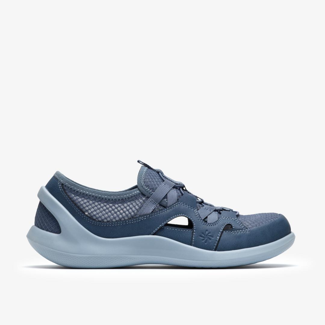Womens Solevana Step Blue Grey Slip-Ons