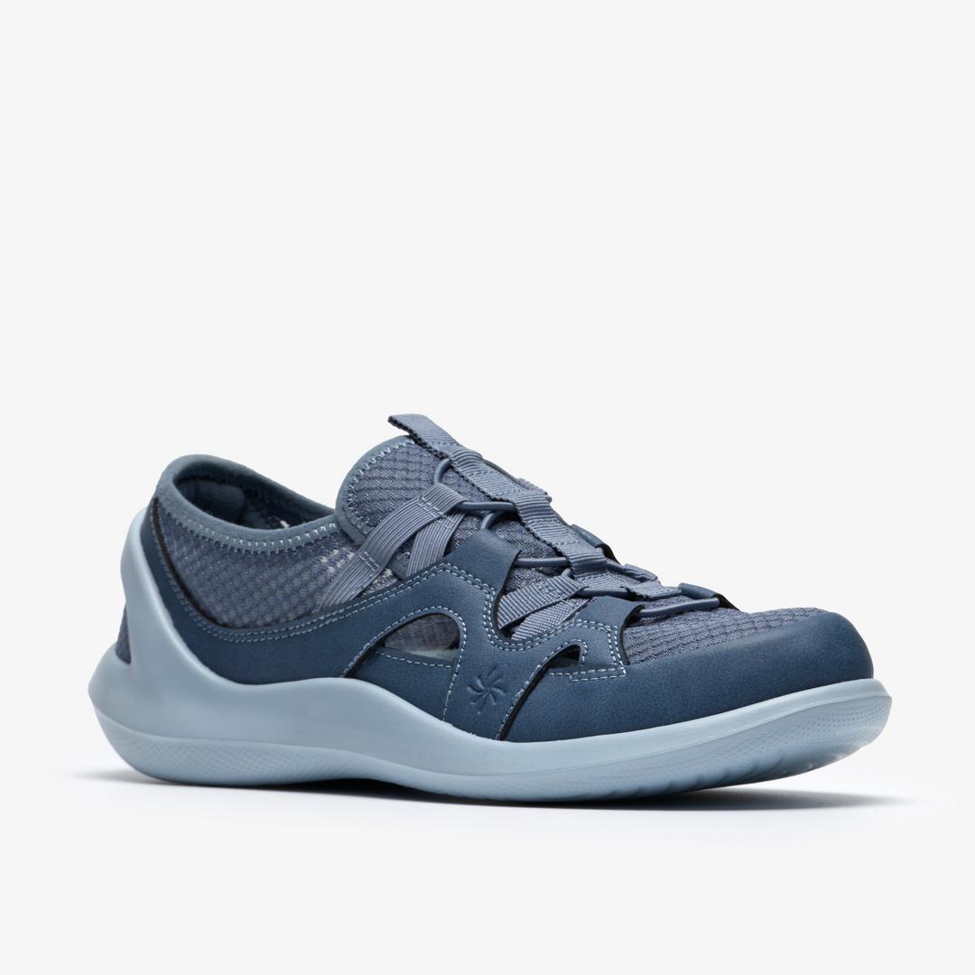 Womens Solevana Step Blue Grey Slip-Ons - Image 4