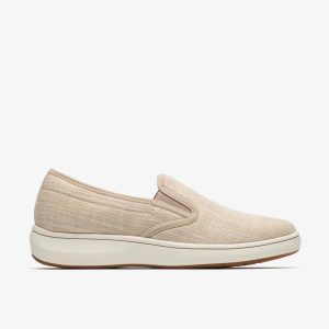 Womens Breeze Sky Zoe Sand Canvas Slip-Ons