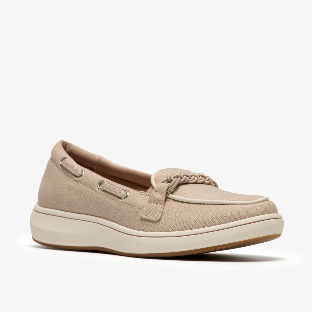 Womens BreezeSky Bay Sand Canvas Loafers - Image 4