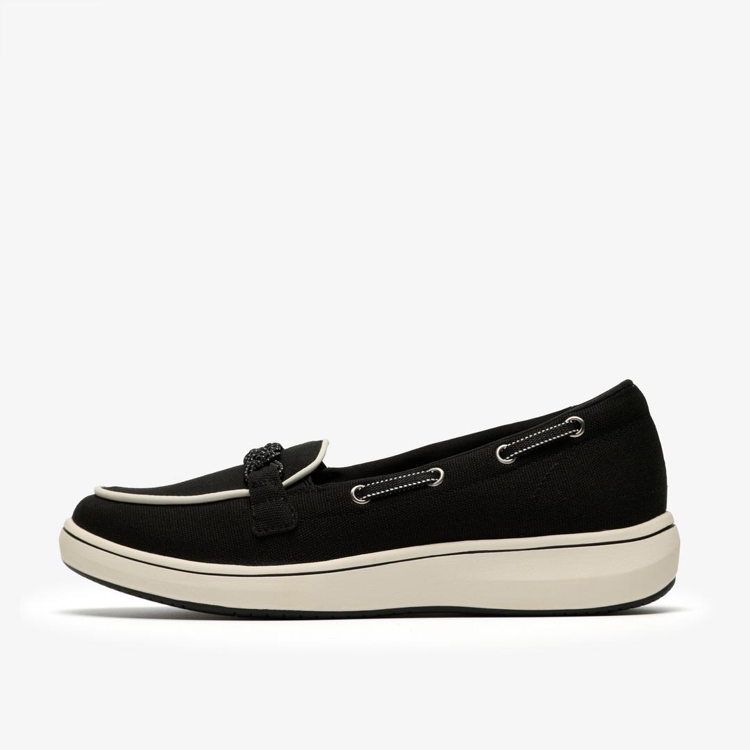 Womens BreezeSky Bay Black Canvas Loafers - Image 2