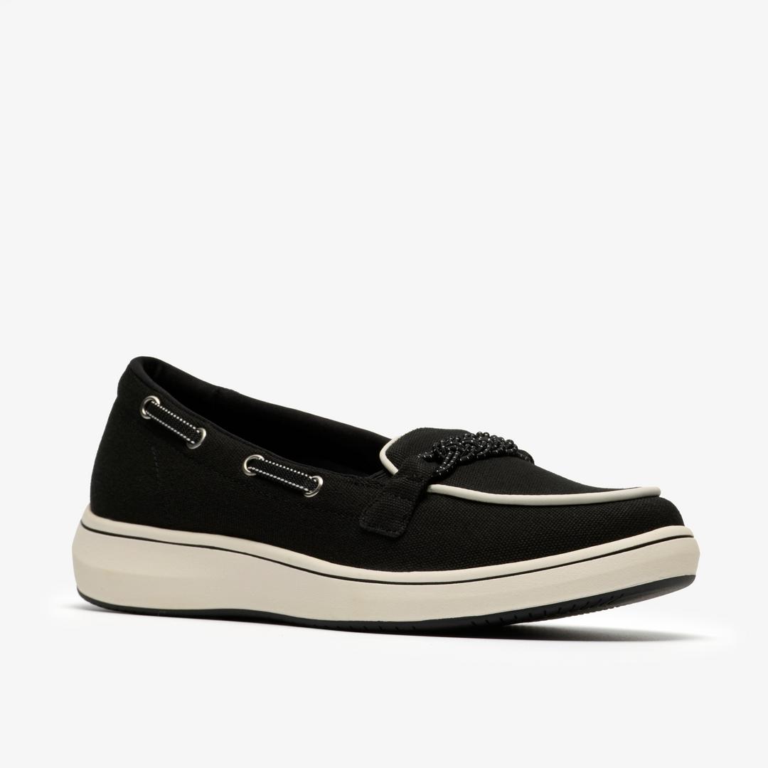 Womens BreezeSky Bay Black Canvas Loafers - Image 4