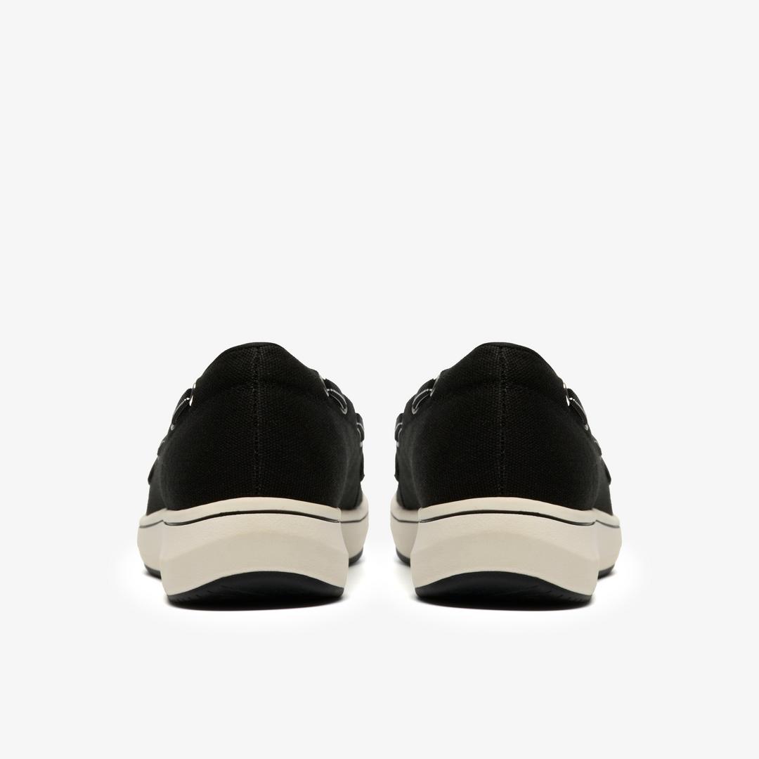Womens BreezeSky Bay Black Canvas Loafers - Image 5