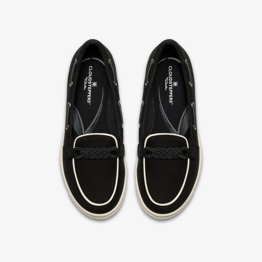 Womens BreezeSky Bay Black Canvas Loafers - Image 6
