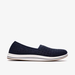 Womens Breeze Lily Navy Slip-Ons