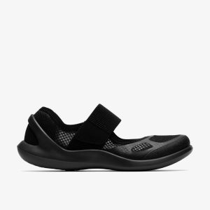 Womens Solevana Strap Black Sneakers