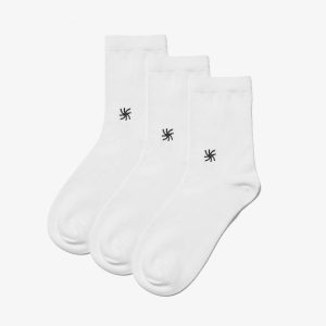 Cloud Steppers 3 Pack Crew. White Socks