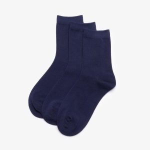 3 Pack Crew. Navy Socks