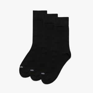 3 Pack Casual Crew Black Socks