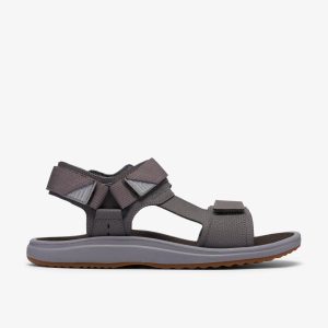 Mens Breeze Trail Grey Sandals| Clarks