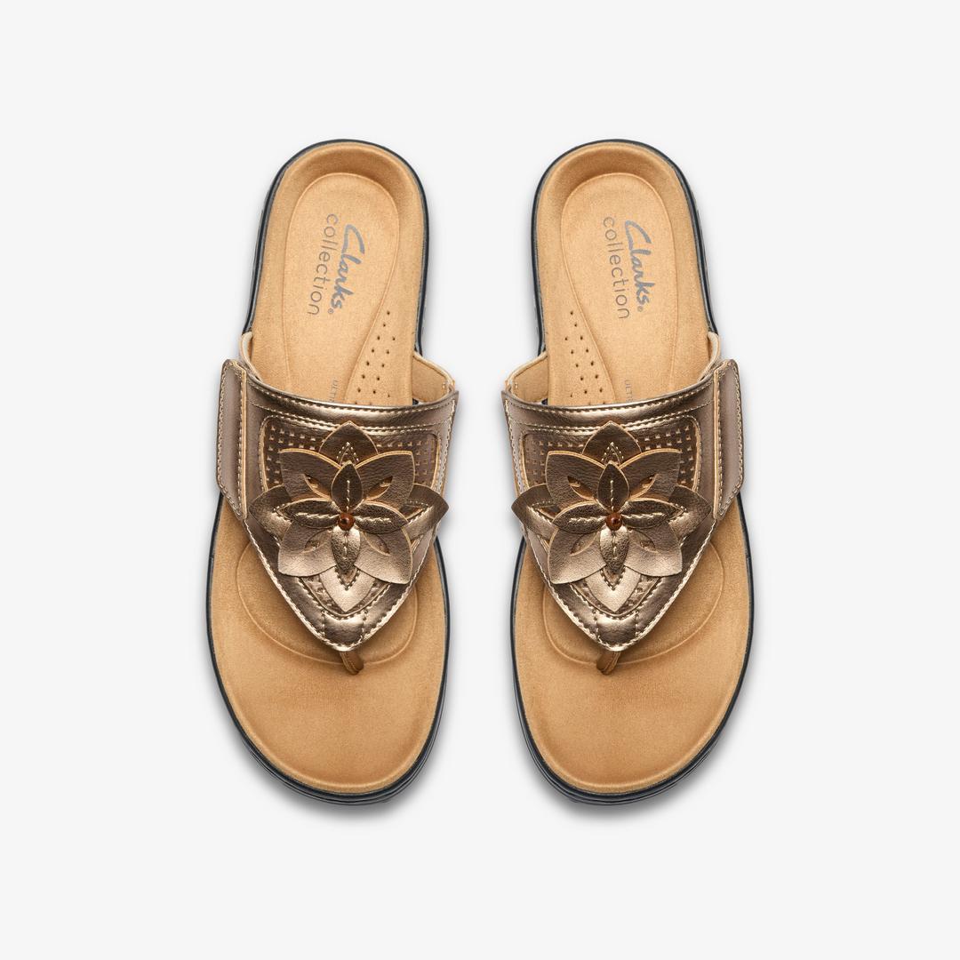 Womens Merliah2 Kyla Gold Metallic Wedges - Image 6