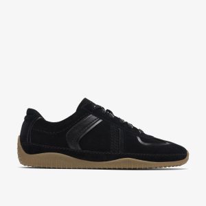 Womens Meridor Lo Black Suede Sneakers