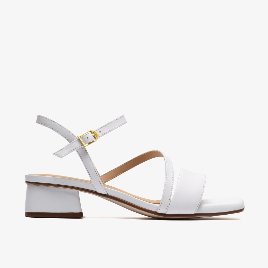 Womens Serina35 Strap White Leather Strappy Sandals