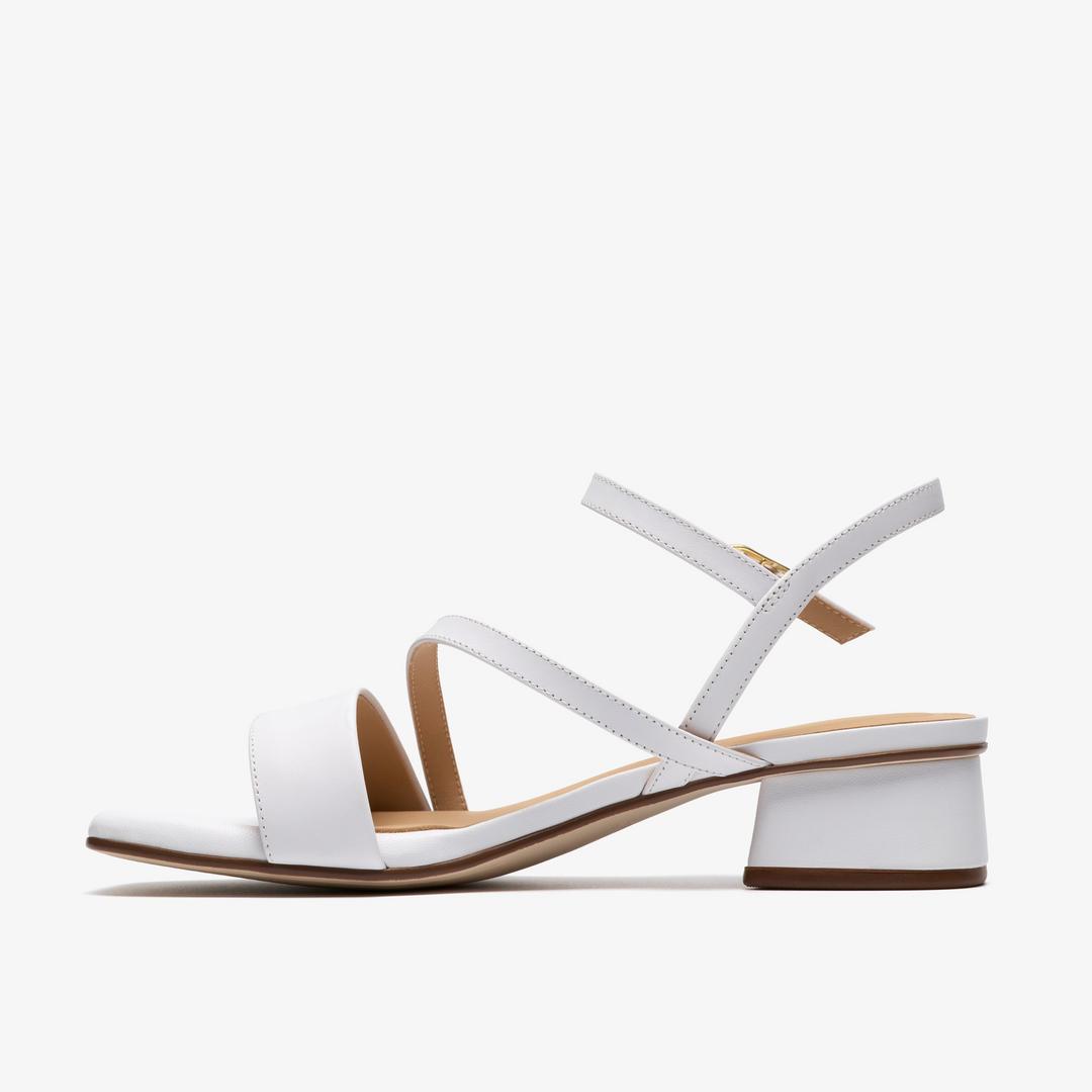 Womens Serina35 Strap White Leather Strappy Sandals - Image 2