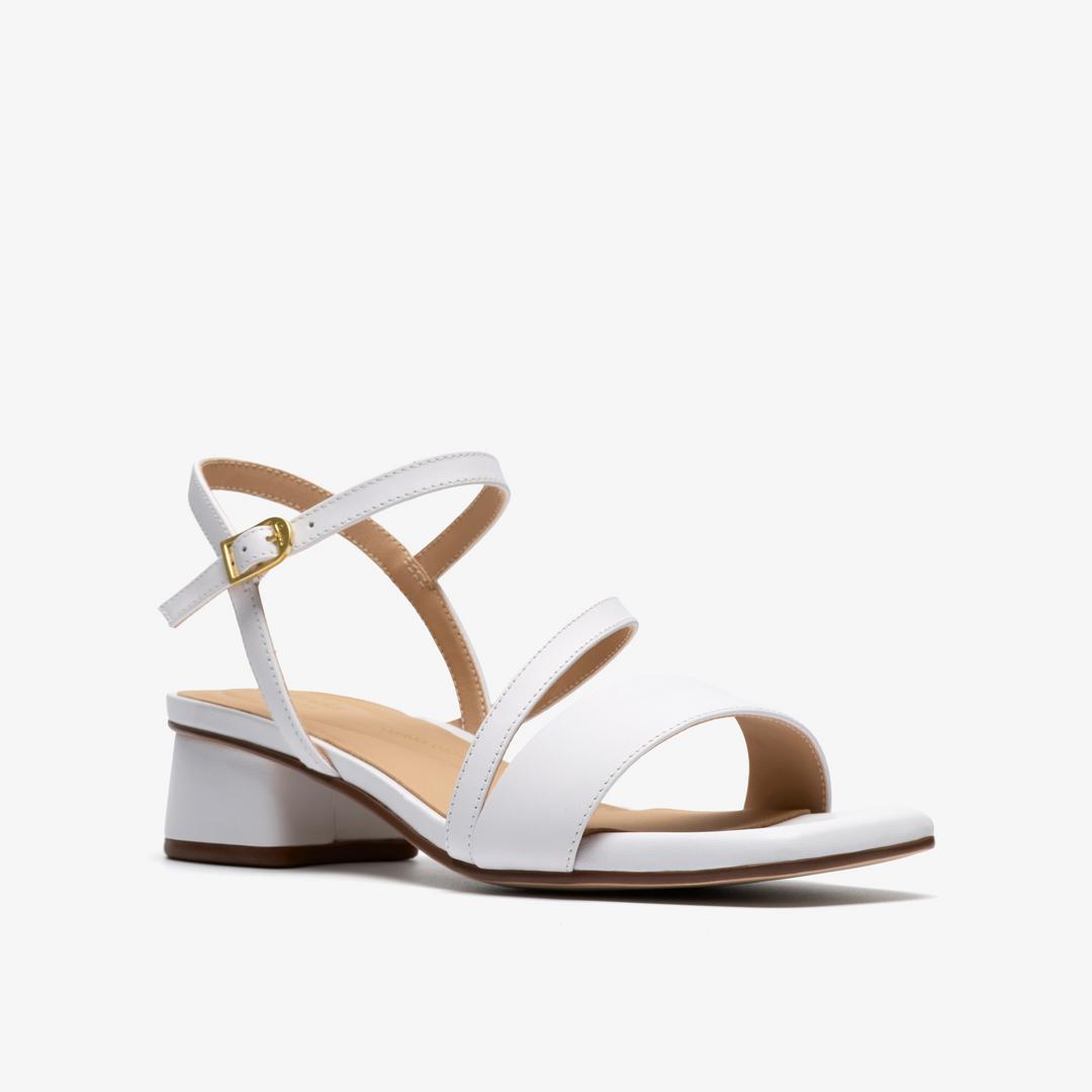 Womens Serina35 Strap White Leather Strappy Sandals - Image 4