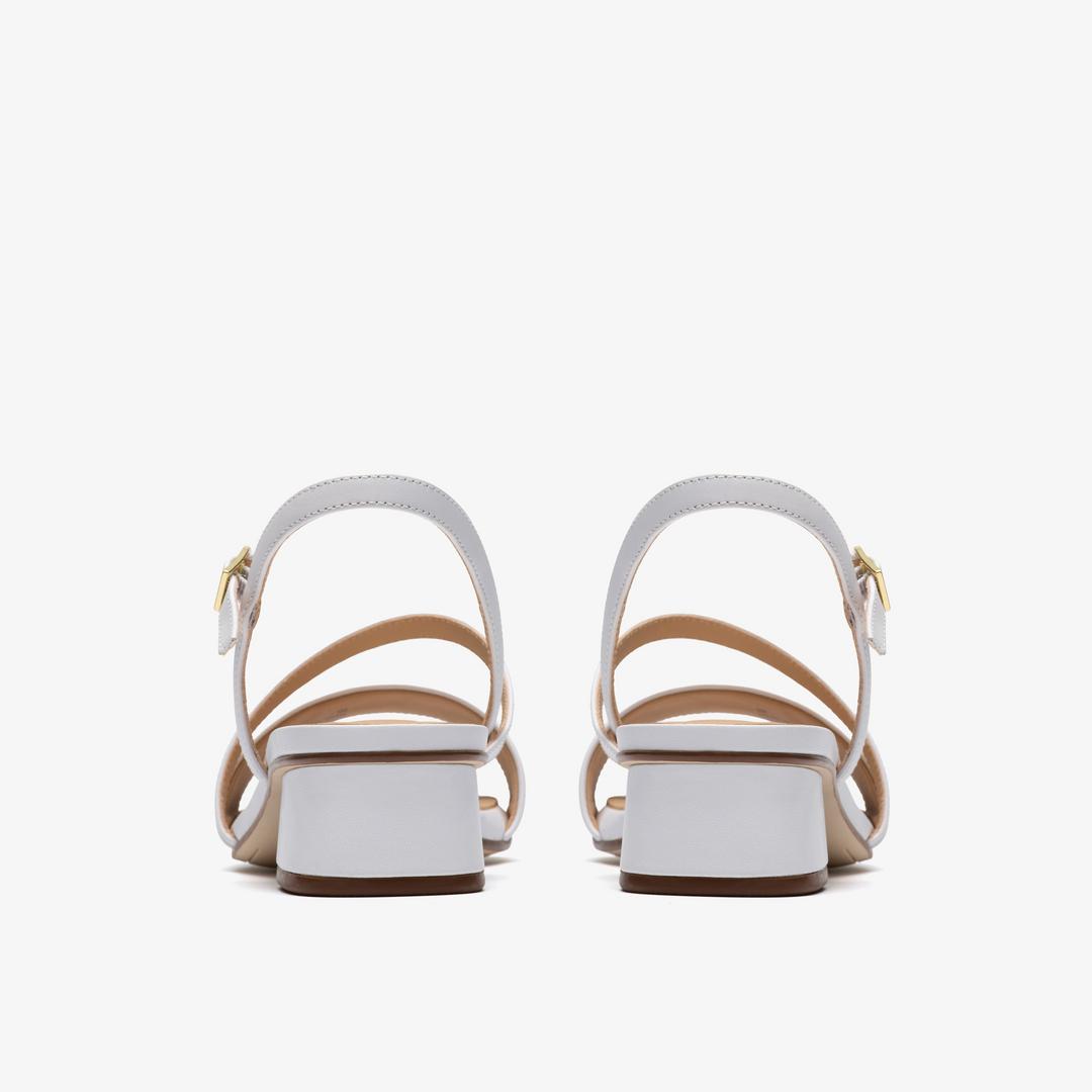 Womens Serina35 Strap White Leather Strappy Sandals - Image 5