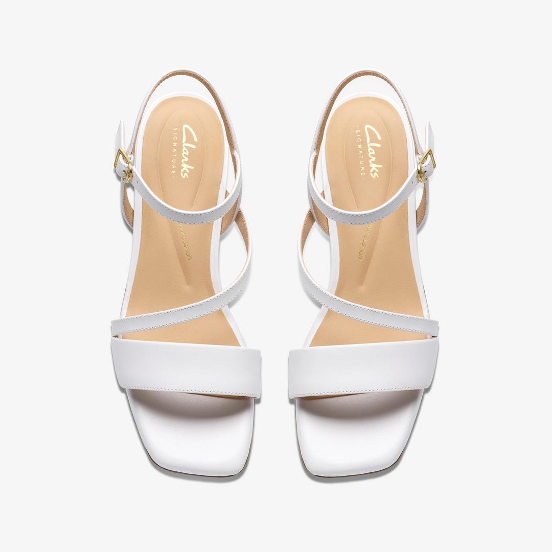 Womens Serina35 Strap White Leather Strappy Sandals - Image 6