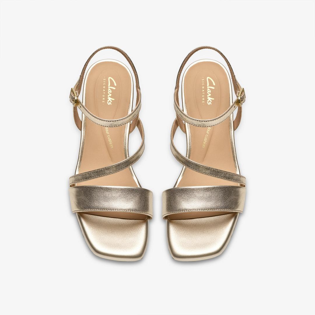 Womens Serina35 Strap Soft Gold Strappy Sandals - Image 6