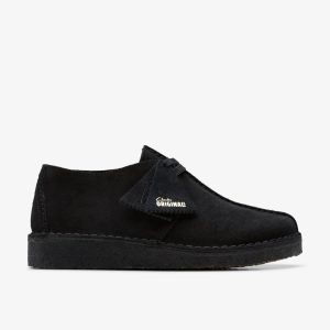 Womens Desert Trek Black Suede Shoes