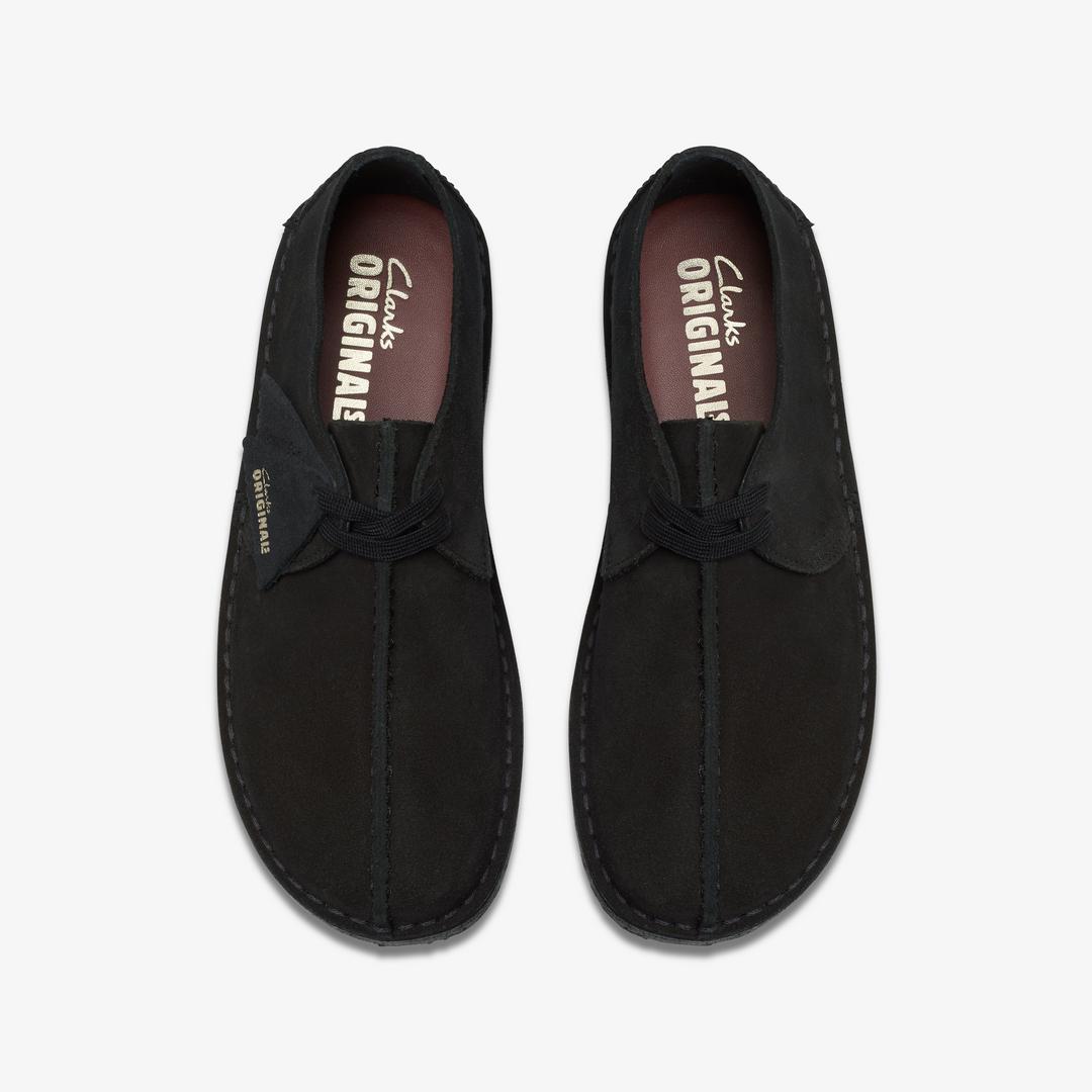 Womens Desert Trek Black Suede Shoes - Image 6