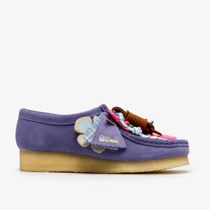 Womens Wallabee Purple Interest Wallabees