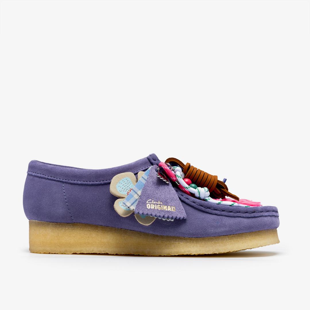 Womens Wallabee Purple Interest Wallabees