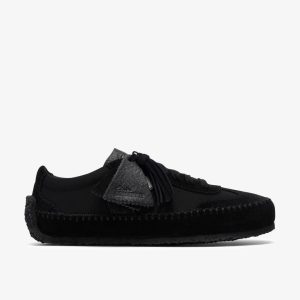 Womens Tor Low Black Suede Lace Up Shoes