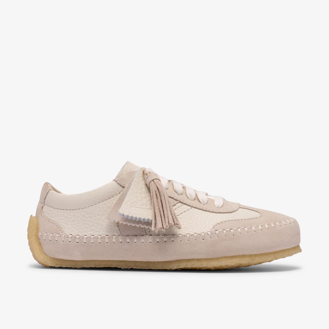 Womens Tor Low Off White Suede Lace Up Shoes