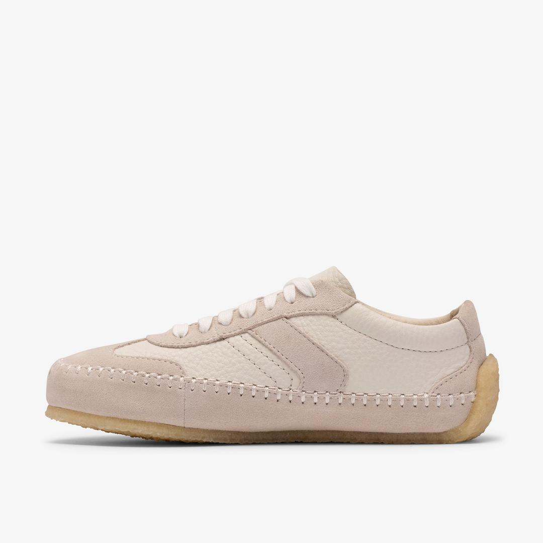 Womens Tor Low Off White Suede Lace Up Shoes - Image 4
