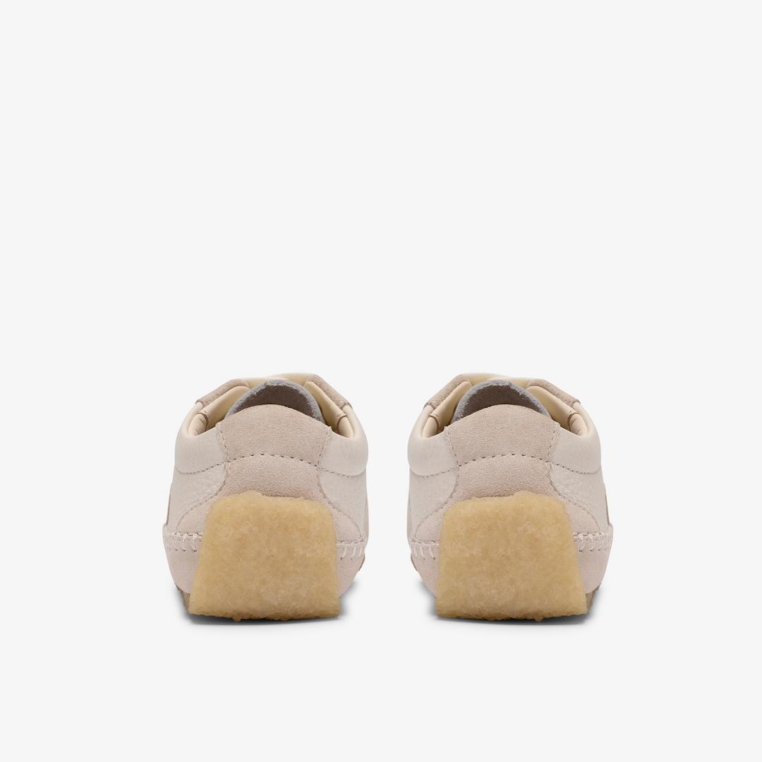 Womens Tor Low Off White Suede Lace Up Shoes - Image 6