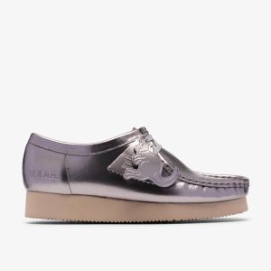 Womens Wallabee 2604 Silver Patent Wallabees
