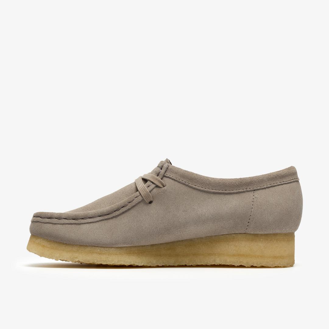 Womens Wallabee Pale Grey Suede - Image 2
